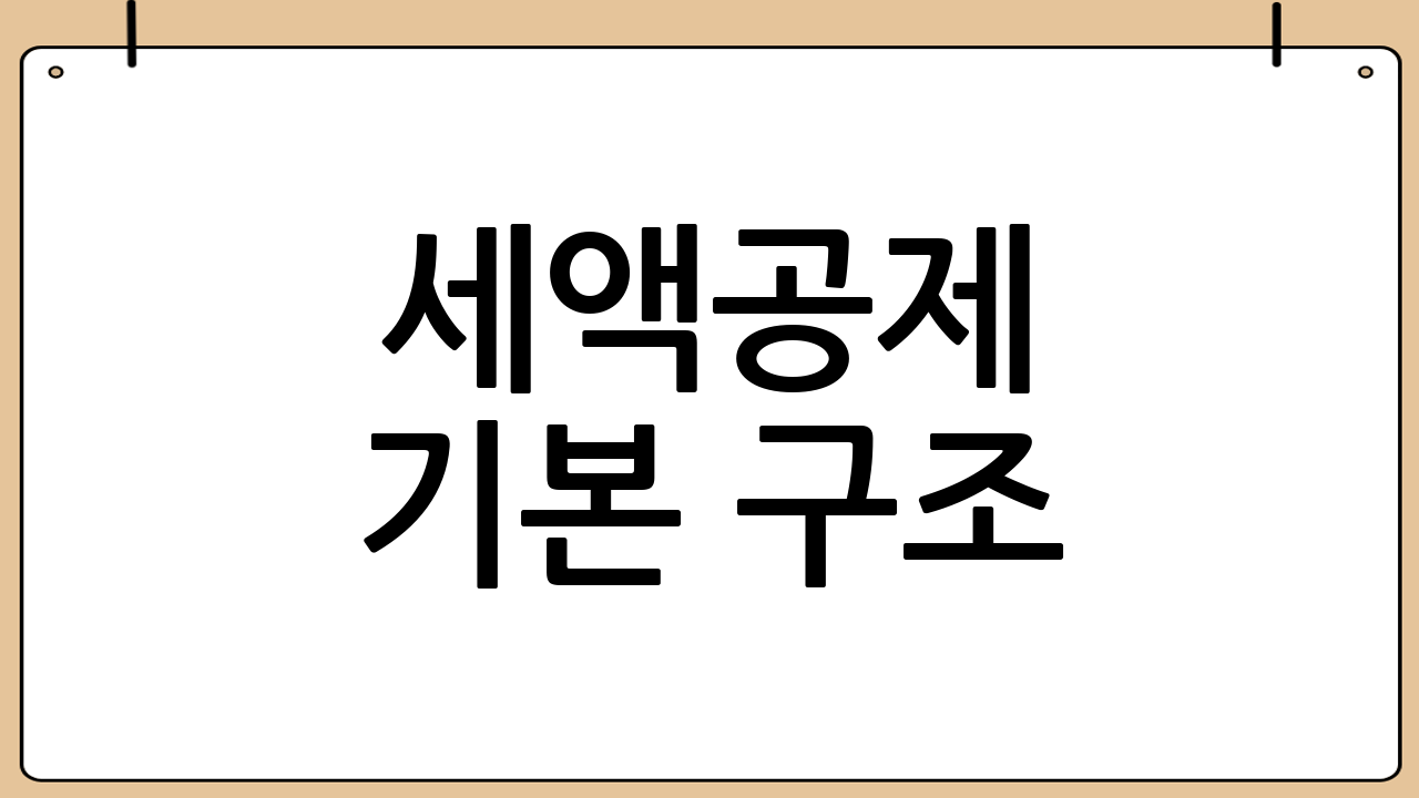 세액공제 기본 구조: 공제 대상과 공제율