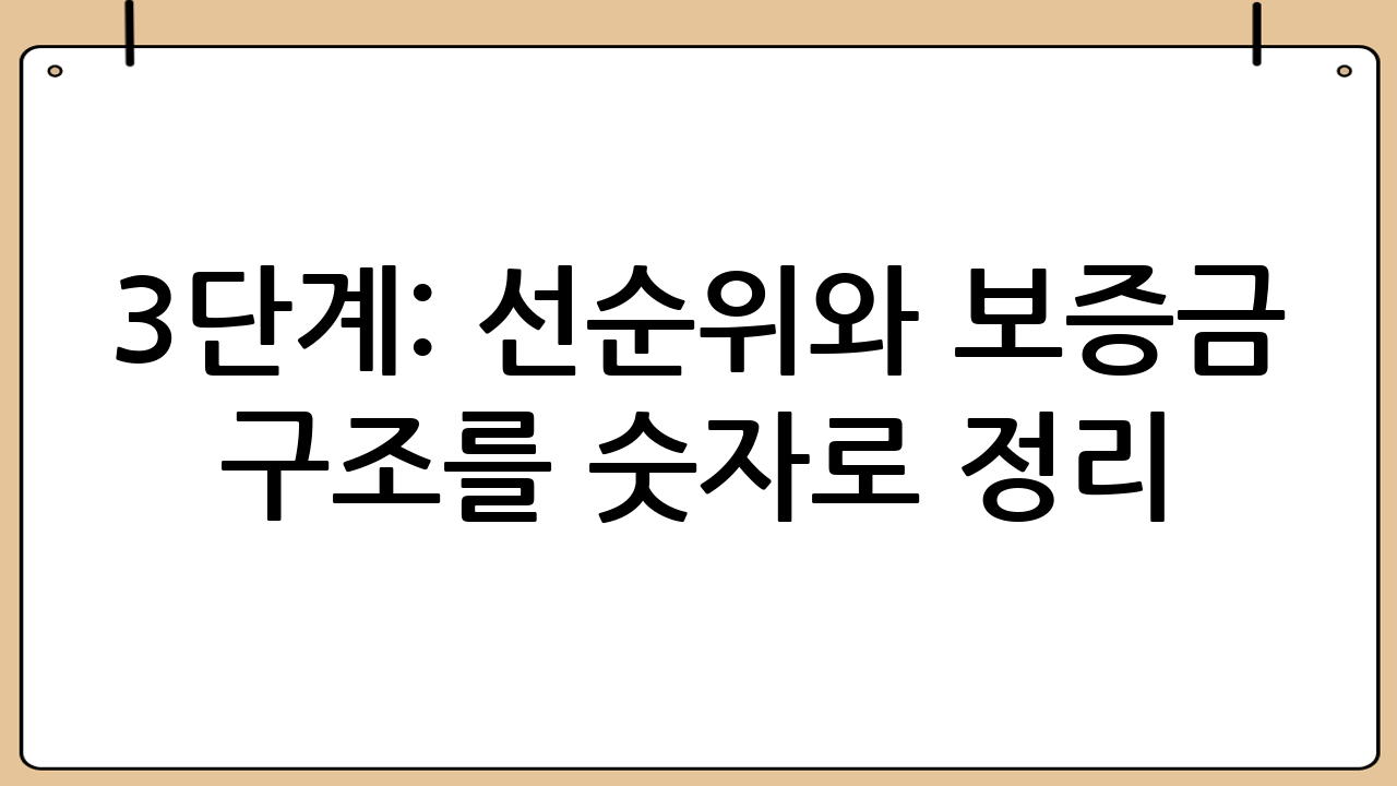 3단계: 선순위와 보증금 구조를 숫자로 정리