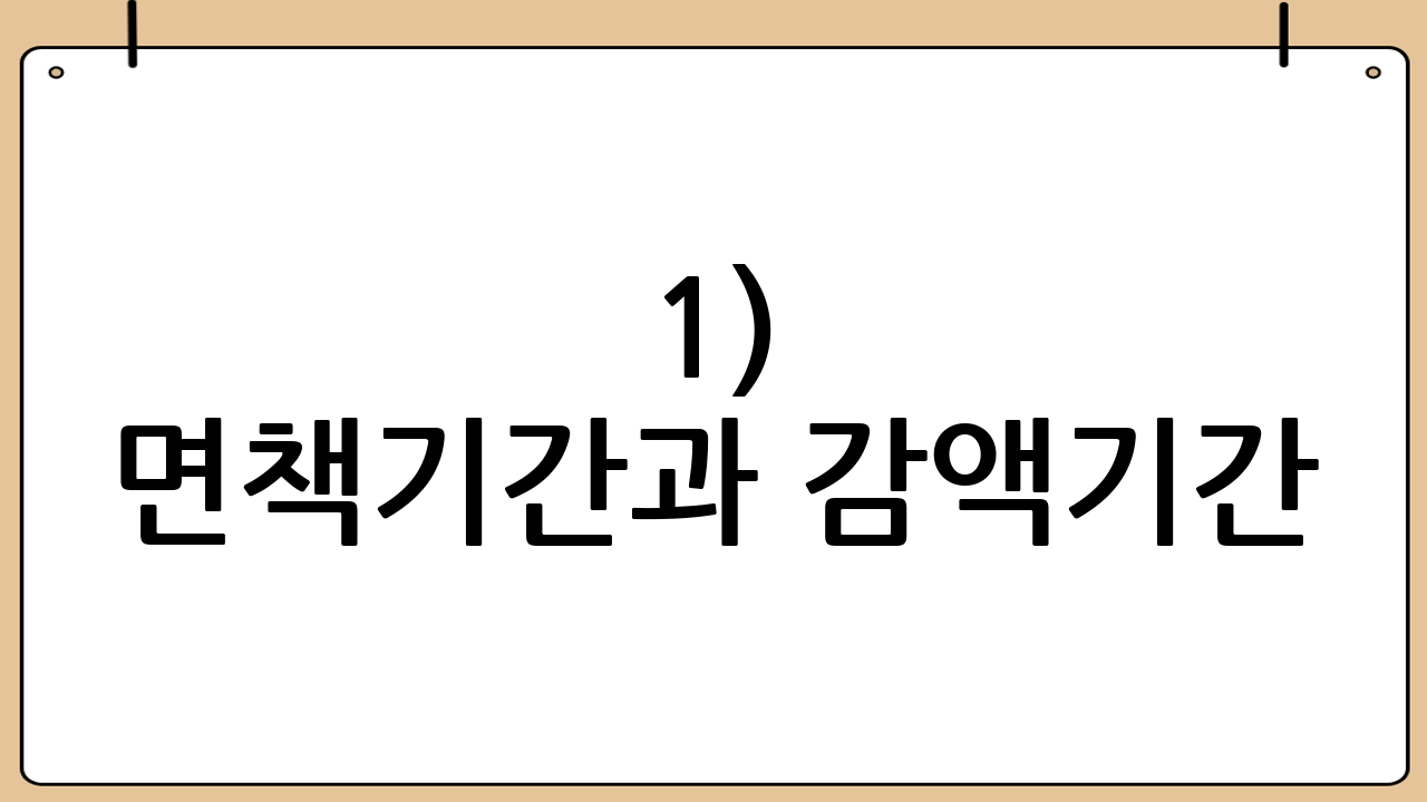 1) 면책기간과 감액기간
