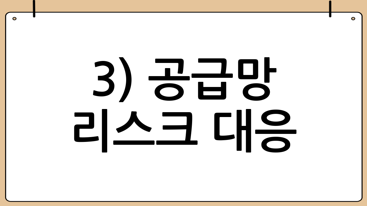 3) 공급망 리스크 대응
