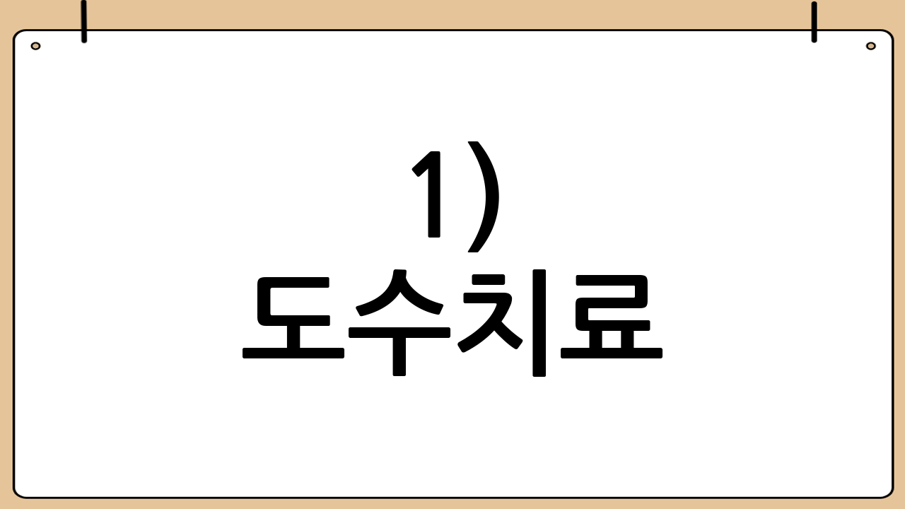 1) 도수치료(비급여 대표)