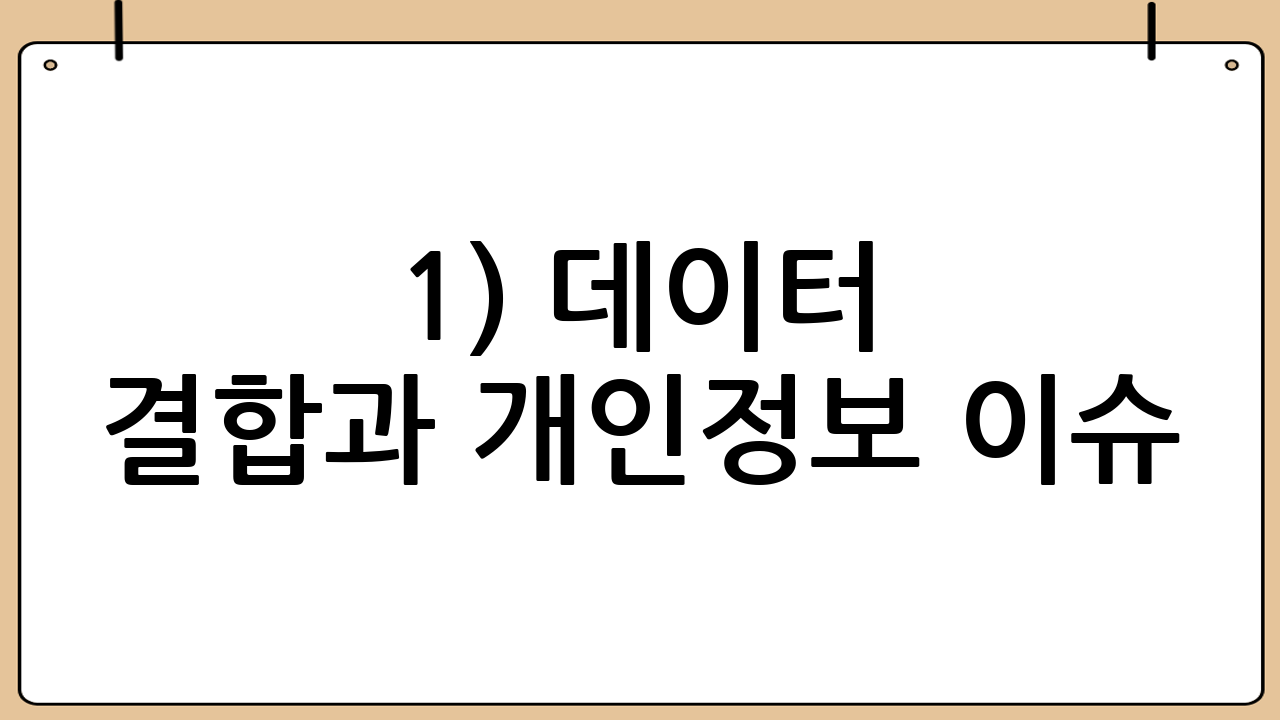 1) 데이터 결합과 개인정보 이슈