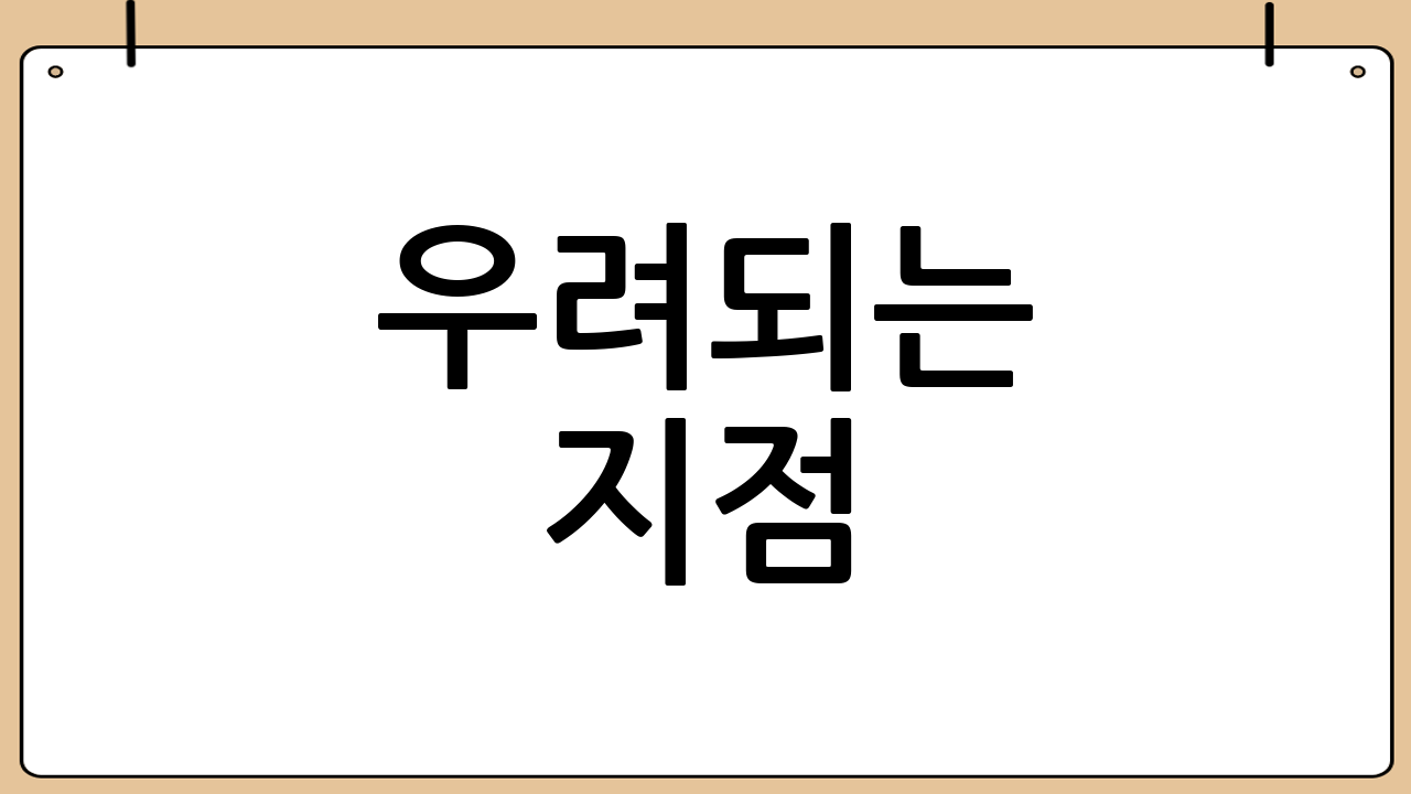 우려되는 지점